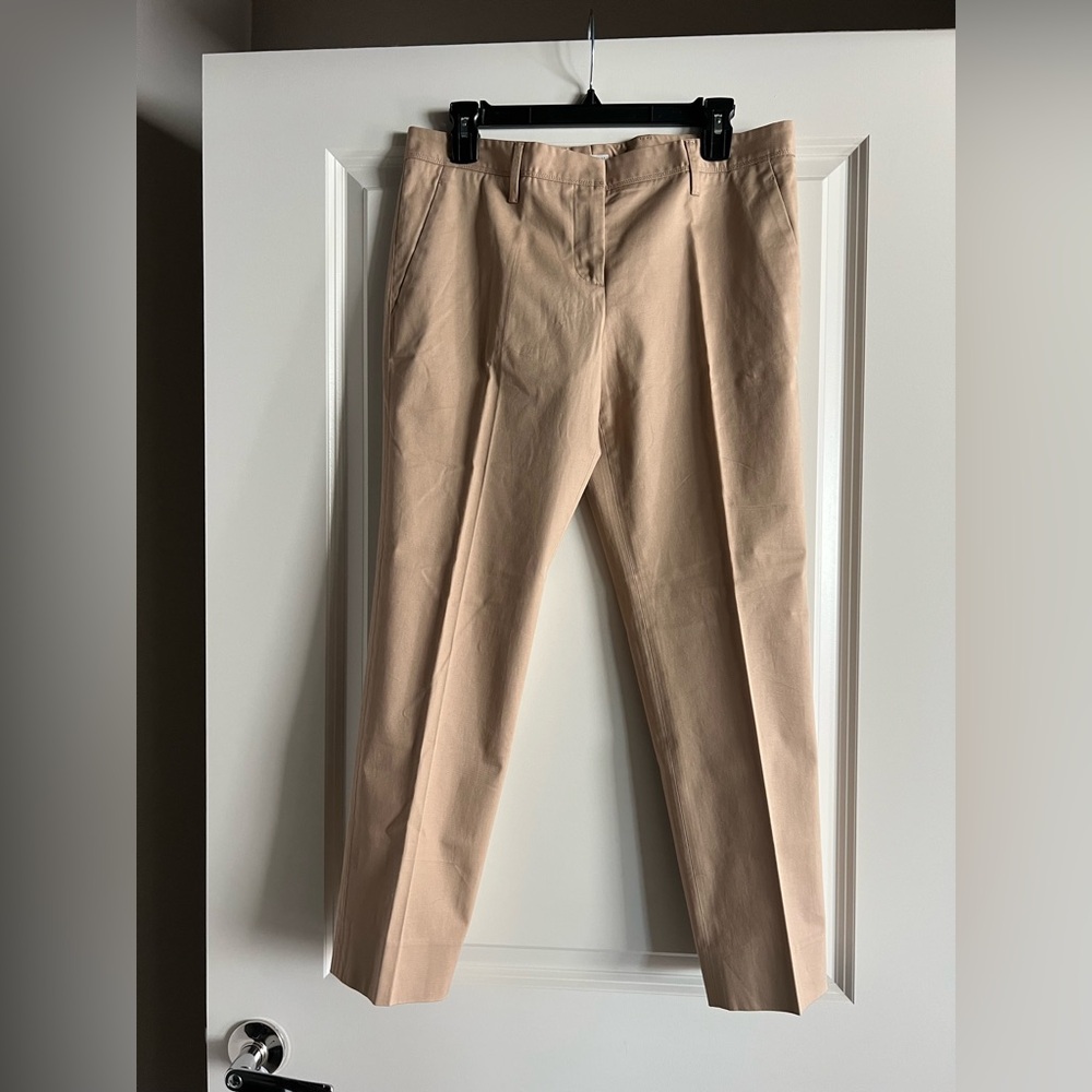 Authentic Miu Miu Tan Chinos Classic Straight-Leg 98% cotton
